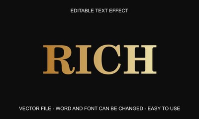 Editable shiny gold text effect, luxury text style