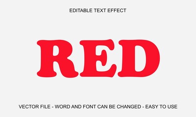 Editable text effect red 3d mock up
