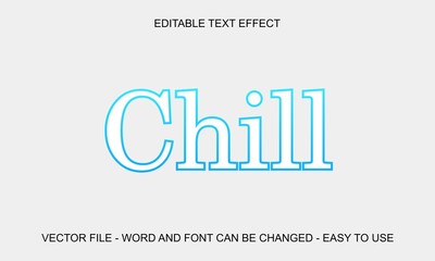 Editable text effect chill
