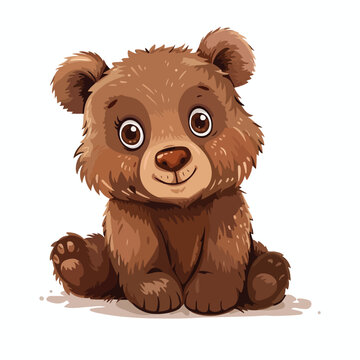 Cute Bear Clipart clipart isolated on white background