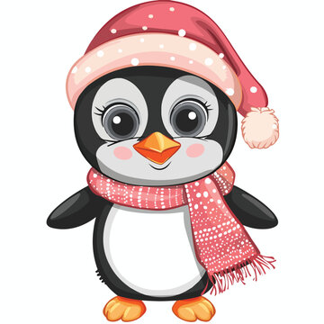 Cute Penguin Clipart clipart isolated on white background