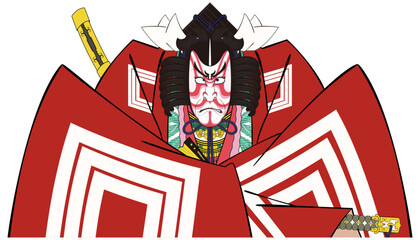豊原国周　歌舞伎十八番之内 暫のイメージイラスト