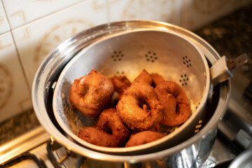 Typical Catalan Easter dessert Roscos de Semana Santa 