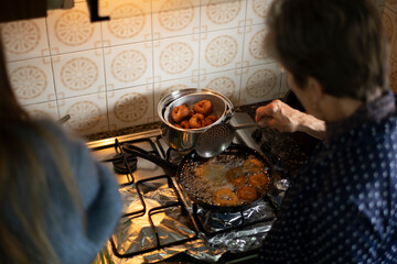 Typical Catalan Easter dessert Roscos de Semana Santa 
