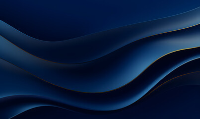 3D modern wave curve abstract presentation background. Luxury paper cut background, Generative AI