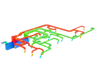 3D illustration Hvac System diagram