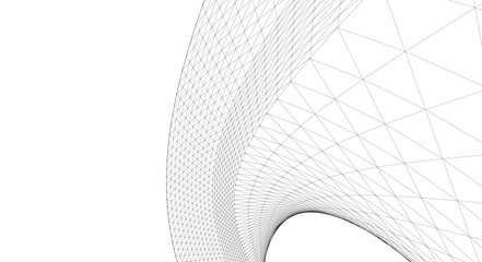 abstract geometry arch 3d illustration
