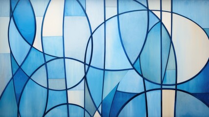 serene blue mosaic texture background