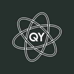QY letter logo design on white background. QY logo. QY creative initials letter Monogram logo icon concept. QY letter design