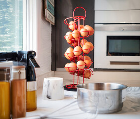 Egg Holder on kitchen. It is easy to store eggs in the kitchen