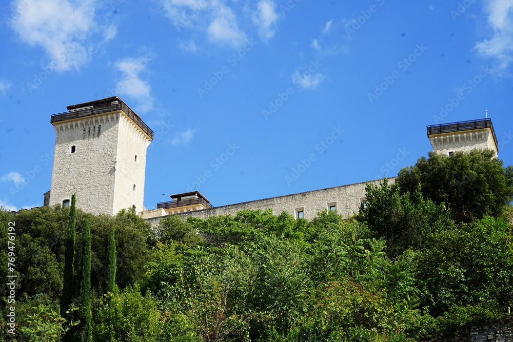 Wall mural fortress of albornoz in spoleto, italy