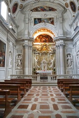 Interior of the cathedral of Santa Maria Assunta in Spoleto, Italy