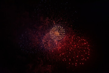 Feux d'artifices colorés