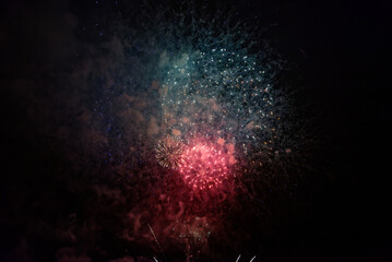 Feux d'artifices colorés