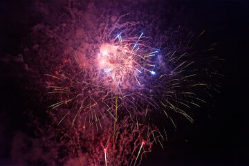 Fototapeta premium Feux d'artifices colorés