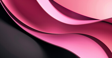 Sleek Pink and Black Curved Design