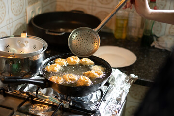 Typical Catalan Easter dessert Roscos de Semana Santa 