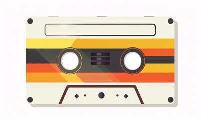 Retro-Futuristic Cassette Tape A Blend of Nostalgia and Modernity Generative AI