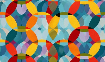 Colorful Geometric Patterns A Vibrant Tribute to Modern Art and Monthly Events Generative AI