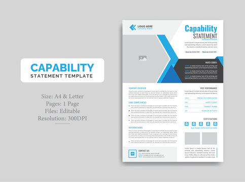 Capability Statement template design