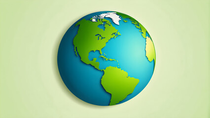 green earth globe, earth globe in the sky, earth background, earth day, national earth day, AI generated