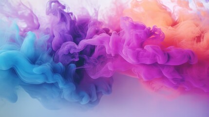 Fototapeta premium Colorful rainbow smoke background. The concept of a festival of a beautiful party in the gaming world. Close-up