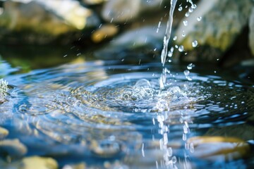 An abstract representation of clean water flowing freely symbolizing access for all