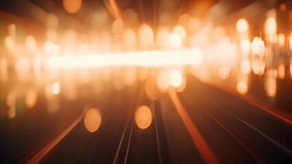 Nighttime Highway Light Trails: Urban Speed Motion on Dark Road