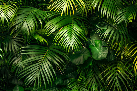 Fondo de hojas verdes 