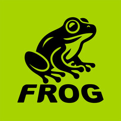 minimalist frog logo template