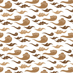 Pattern Template Seamless Asian Cloud Background