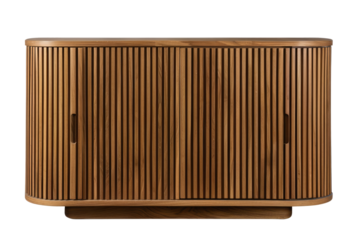 wooden modern cabinet wardrobe isolated on white or transparent png