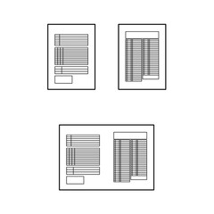 2ページをまとめて印刷した用紙（線画）