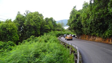 Seychelles, Mahe island, on the island's roads