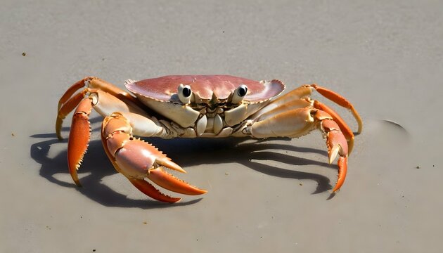 A Crab Scuttling Across The Sandy Ocean Floor