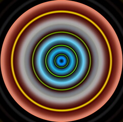 mandala for meditation, stopping internal dialogue, 
circular abstract composition with different tonal levels,