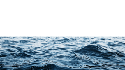 Tranquil Water Surface and Horizon Isolated Background