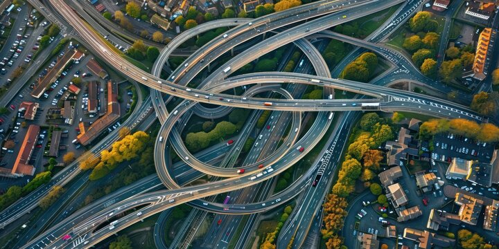 Generate an image of spaghetti junction