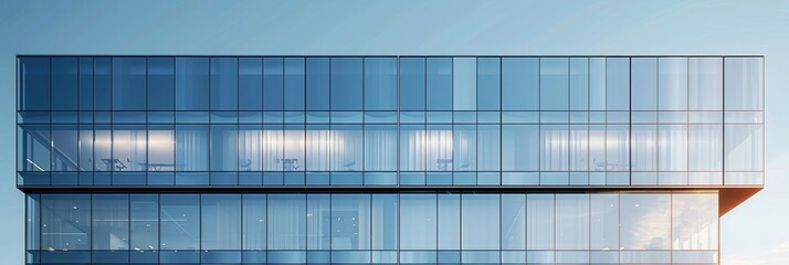 Fototapeta premium Modern office building detail. Architectural detail of modern skyscraper.