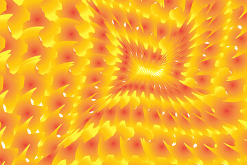 gradient yellow heart shape Many stars are connected together to form an unusual and beautiful background.