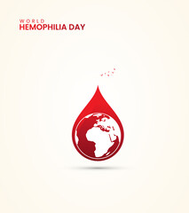 Obraz premium World haemophilia day, haemophilia day creative design for social media banner, poster, vector illustration.