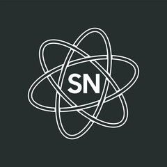 SN letter logo design on white background. SN logo. SN creative initials letter Monogram logo icon concept. SN letter design