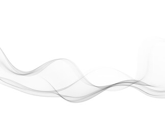 Abstract smooth gray wavy flow of lines, abstract gray wave. Illustration of gray flow curve motion.