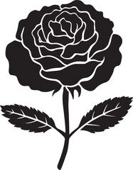Rose silhouette vector