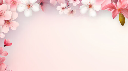 Fototapeta premium Decorative flower background pattern, floral border background