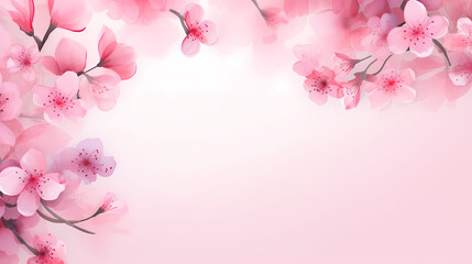 Fototapeta premium Decorative flower background pattern, floral border background