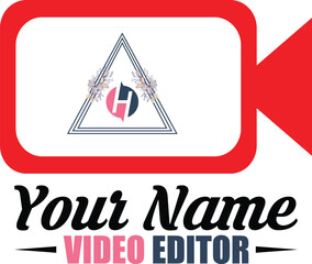 Video editing minimalist, modern logo design