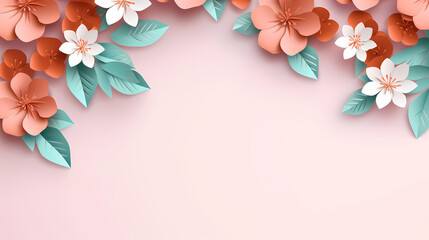 Decorative flower background pattern, floral border background