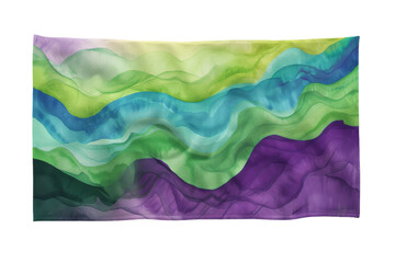 Colorful Wave on White Background