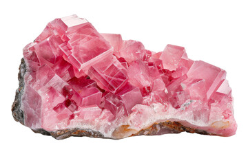 Cluster of Pink Crystals on Rock